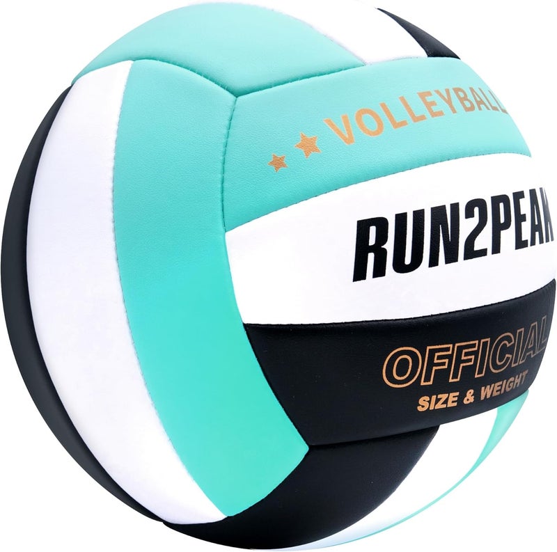 RUN2PEAK Soft Volleyball Ball Official Size 5 Volleyballs for Indoor Outdoor Beach Pool Game Play for Youth Teen Team Beginners Professional PU Leather Training Practice Volley Balls - Image 5